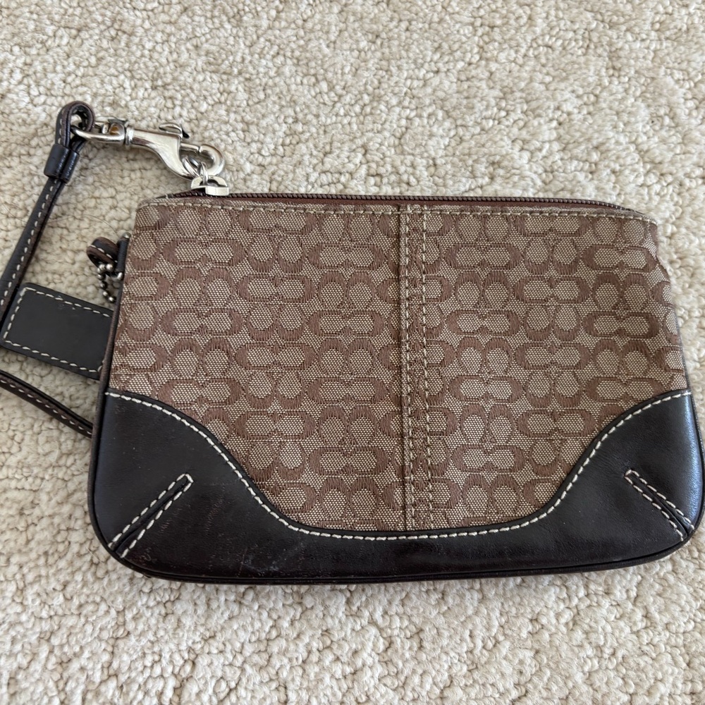 Brown and Black Wristlet